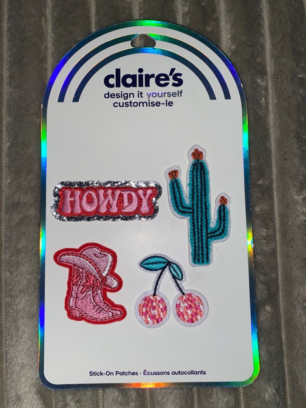 claire's Kids' Pink & Teal Cactus, Cowboy & Cherry Stick-On Patches